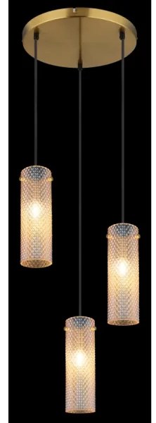 Lustră pe cablu Globo 15775-3HR KAROLO 3xE14/40W/230V