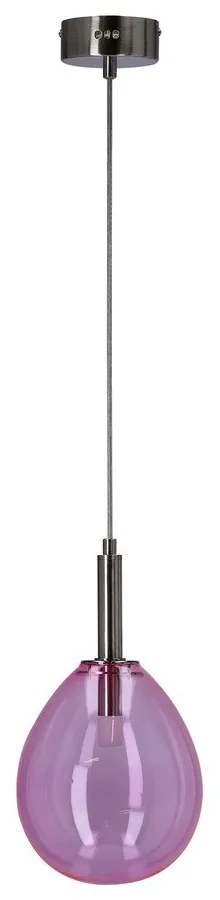 Lustră mov LED cu abajur din sticlă Lukka – Candellux Lighting