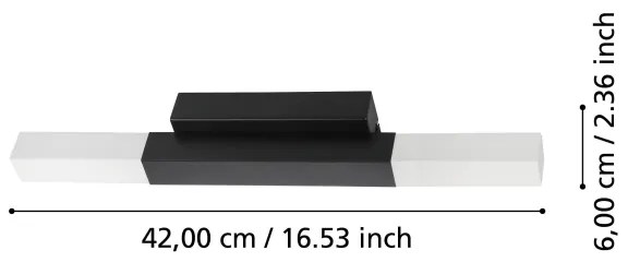 Aplică LED pentru baie ALCUDIA 2xLED/5,5W/230V IP44 Eglo 900617