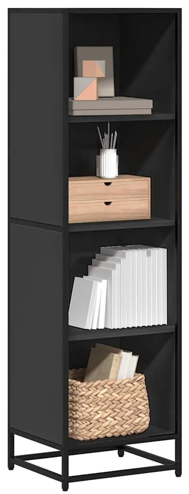 vidaXL Bibliotecă, negru, 40x35x139 cm, lemn prelucrat
