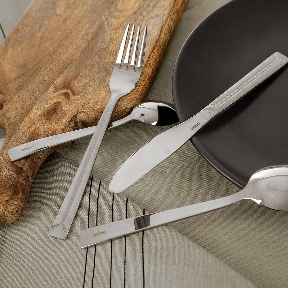 Tacâmuri argintii din oțel inoxidabil 24 buc. Bright – Orion