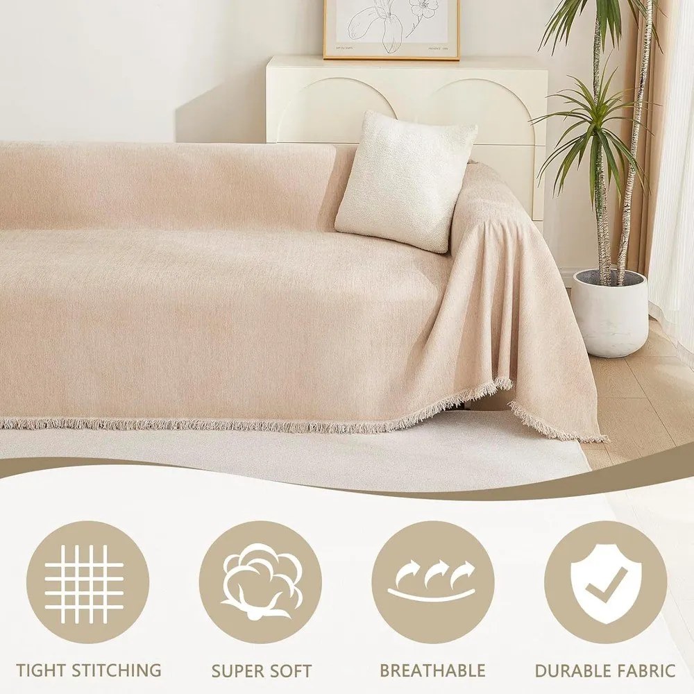 Husă bej pentru fotoliu 70 cm Talo – Filumi