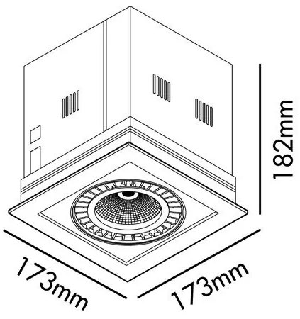 Spot LED incastrabil MINI COLIN-1 Grey recessed CRI95 18-25W 2700K 56°