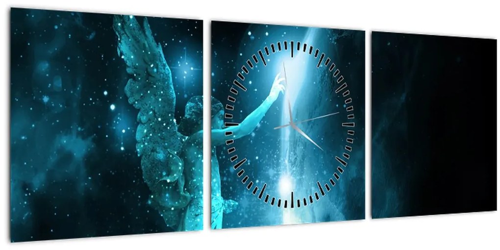Tablou cu înger (cu ceas) (90x30 cm)