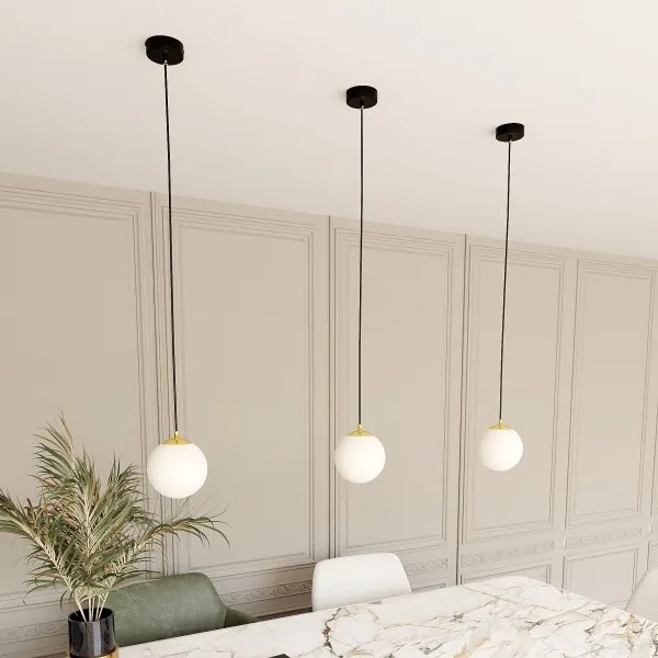 Lustră pe cablu ROYAL 1xE14/10W/230V d. 14 cm negru