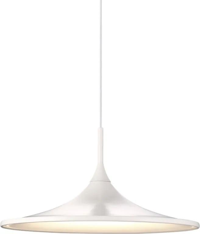 Lustra tip pendul LED Skip I otel vopsit, alb, 1 bec, diametru 35 cm, 230 V
