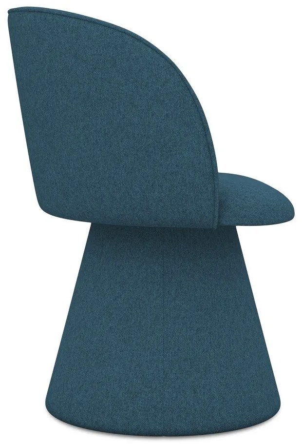 Scaun de sufragerie albastru tapițat Maia – Makamii