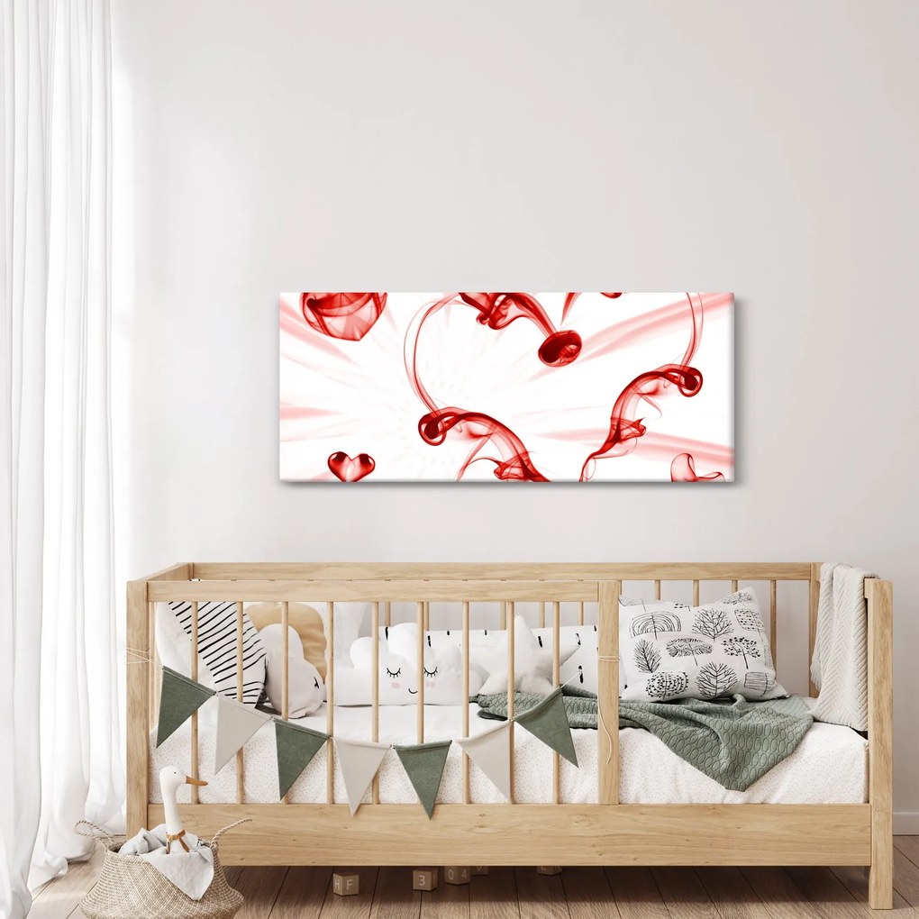 Tablou cu inima din fum (120x50 cm)