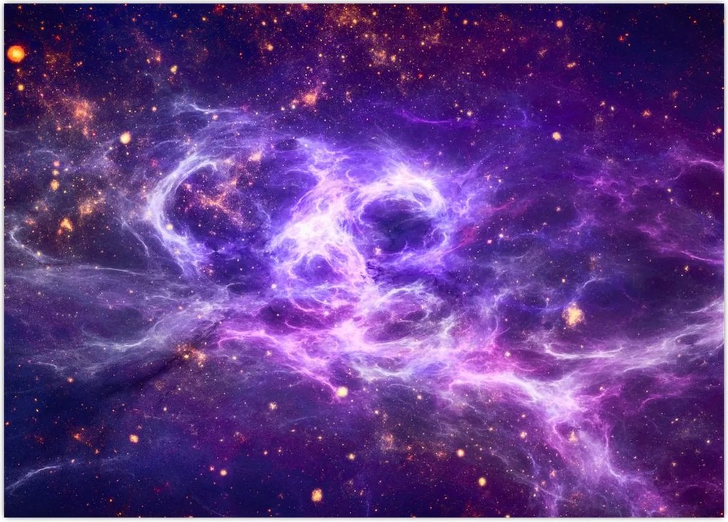Tablou - Universul violet (70x50 cm)