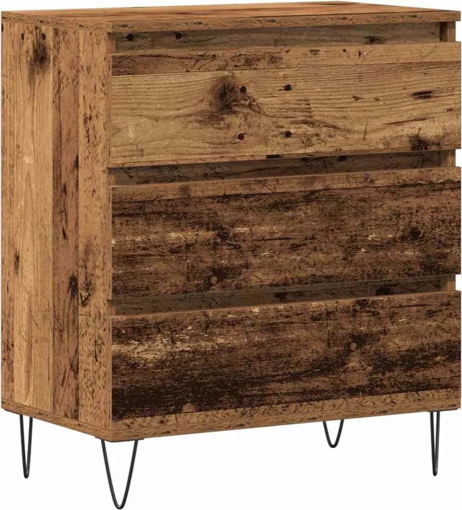 vidaXL Bufet cu sertar Lemn vechi 60 x 35 x 70 cm Lemn compozit