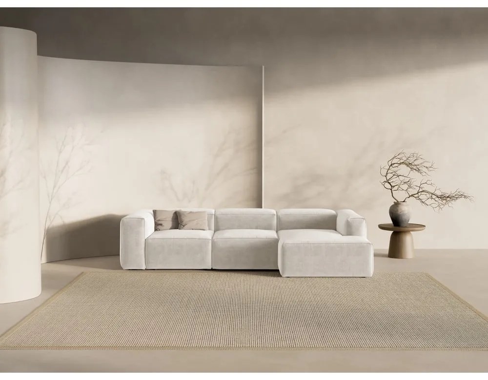 Colțar bej (cu colț pe partea dreaptă/cu șezlong) Bergamo – Cosmopolitan Design