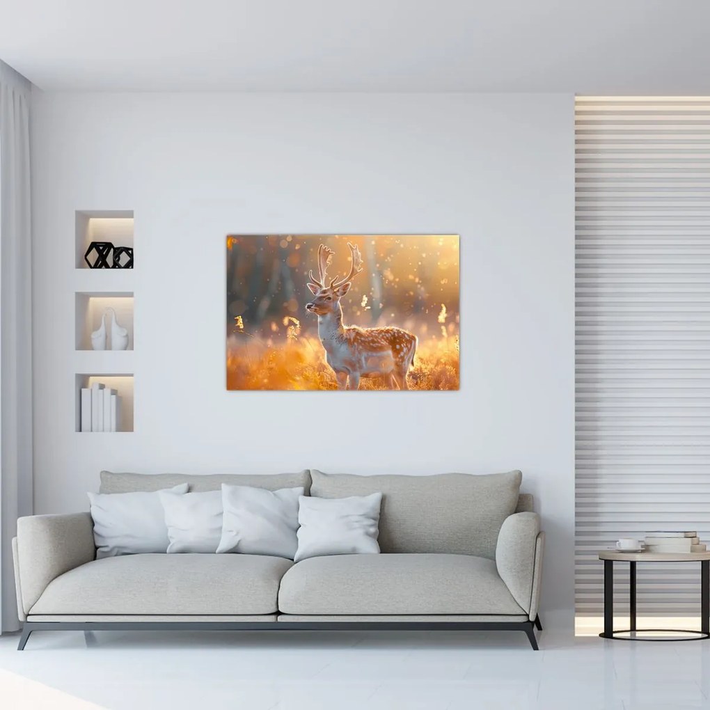 Tablou - Cerb în câmp (90x60 cm)
