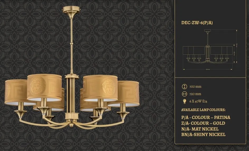 Candelabru 6 brate design clasic realizat manual Decor