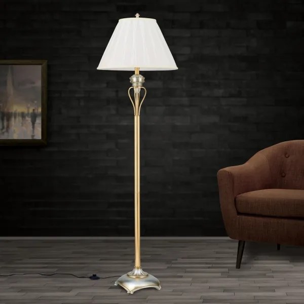 Lampadar Orion Stl 12-1097/1 TIZIA 1xE27/60W/230V alb/auriu/patină