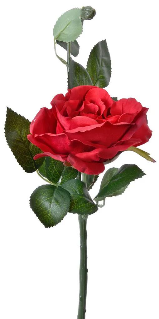 Fir de trandafir rosu artificial, 38 cm