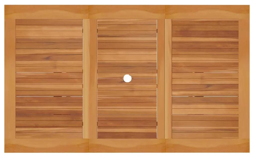 Masa de gradina, 150x90x75 cm, lemn masiv de tec 1, Dreptunghiular, 150 x 90 x 75 cm