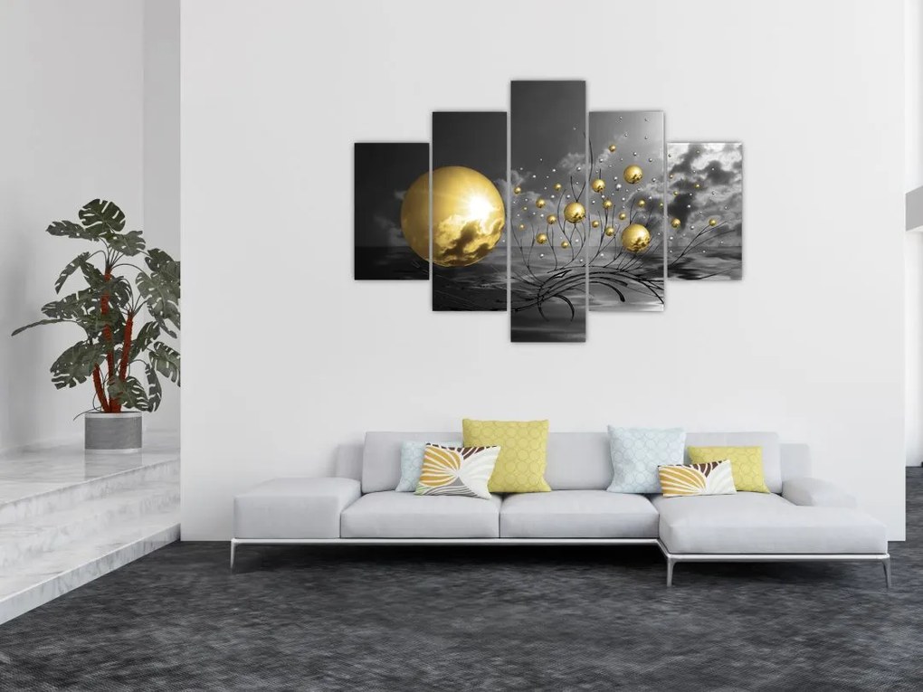 Tabloul bilelor în ocru (150x105 cm)