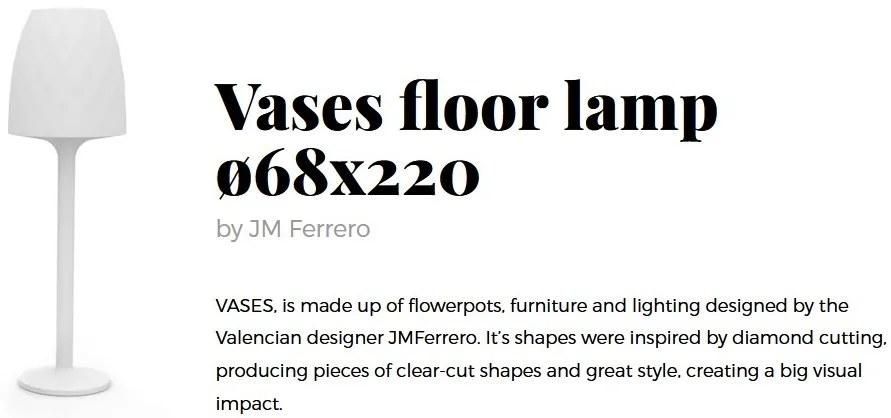 CORP DE ILUMINAT LED DECORATIV VASES FLOOR LAMP H-220cm