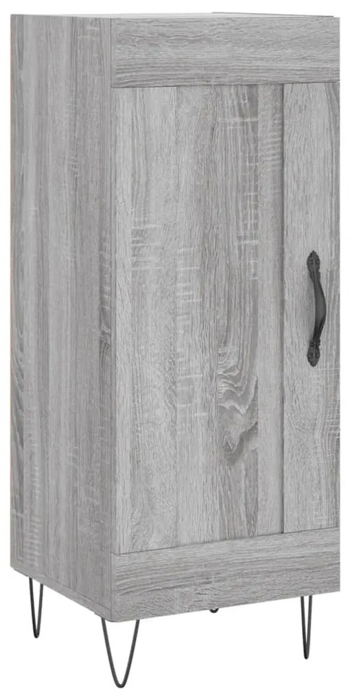 830442 vidaXL Servantă, gri sonoma, 34,5x34x90 cm, lemn compozit