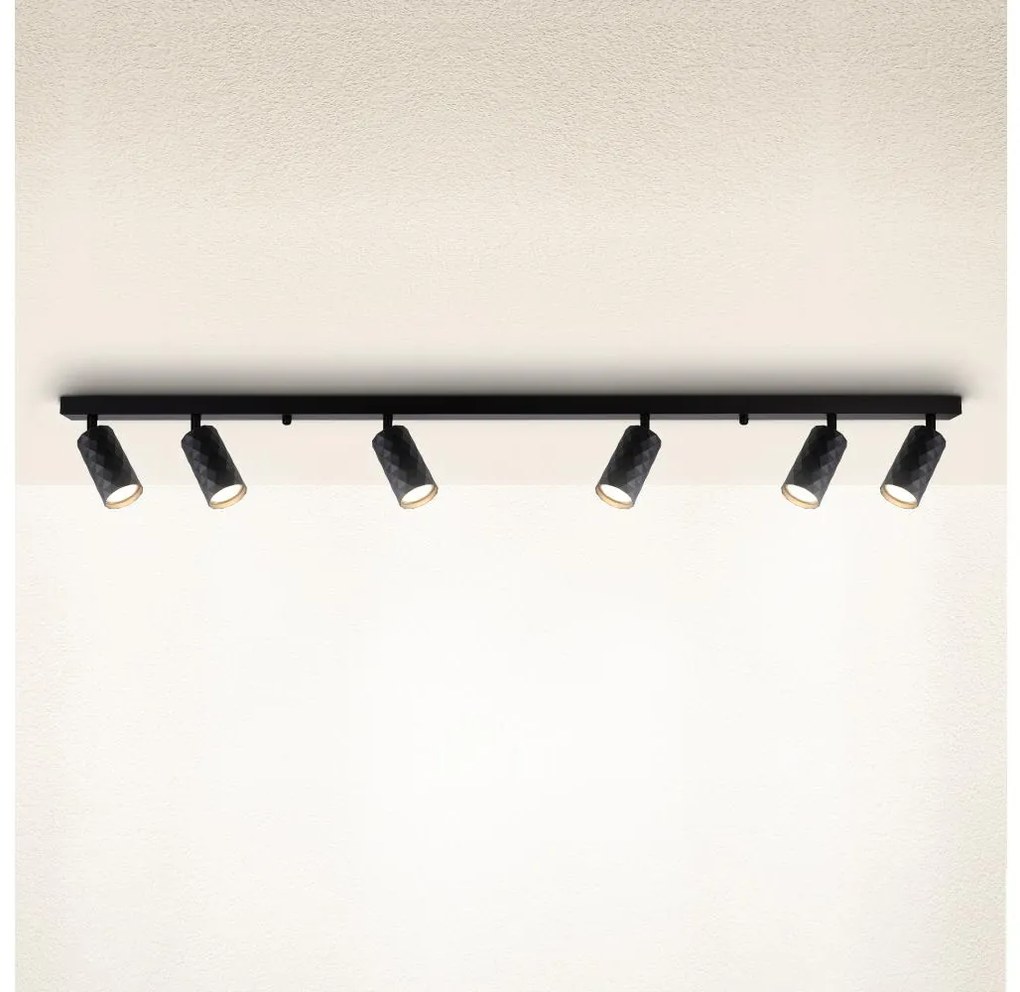 Brilagi - Plafonieră cu spoturi SELE DIAMANT 6xGU10/30W/230V negru