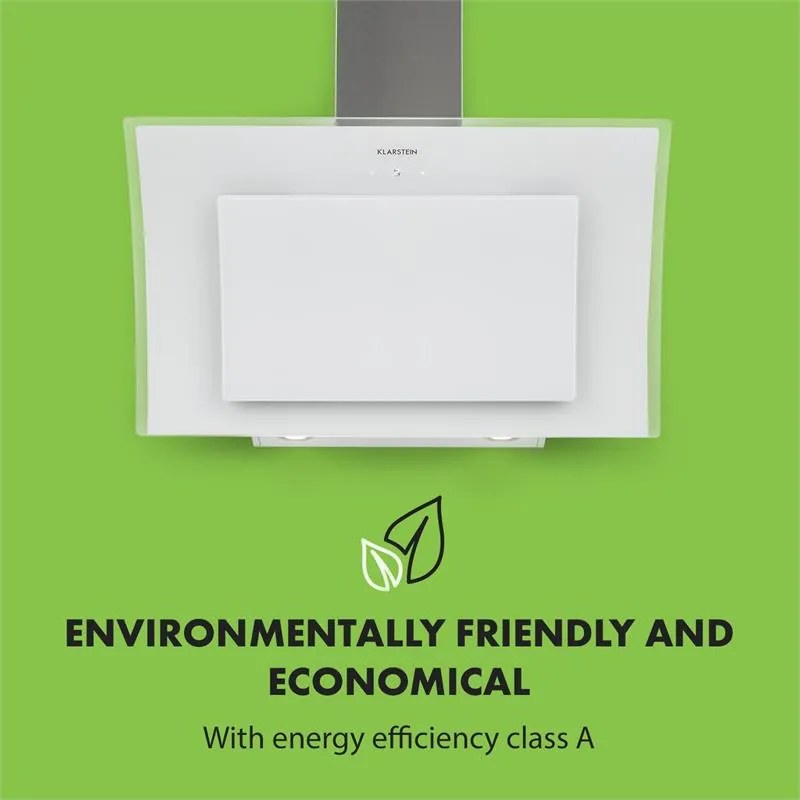 Sabia 90, hotă de aspirare de 90 cm, incluzând 2 x filtru de carbon activ, albă