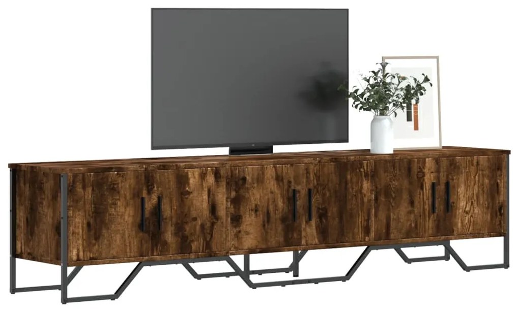 vidaXL Dulap TV, stejar fumuriu, 180x34x41 cm, lemn prelucrat