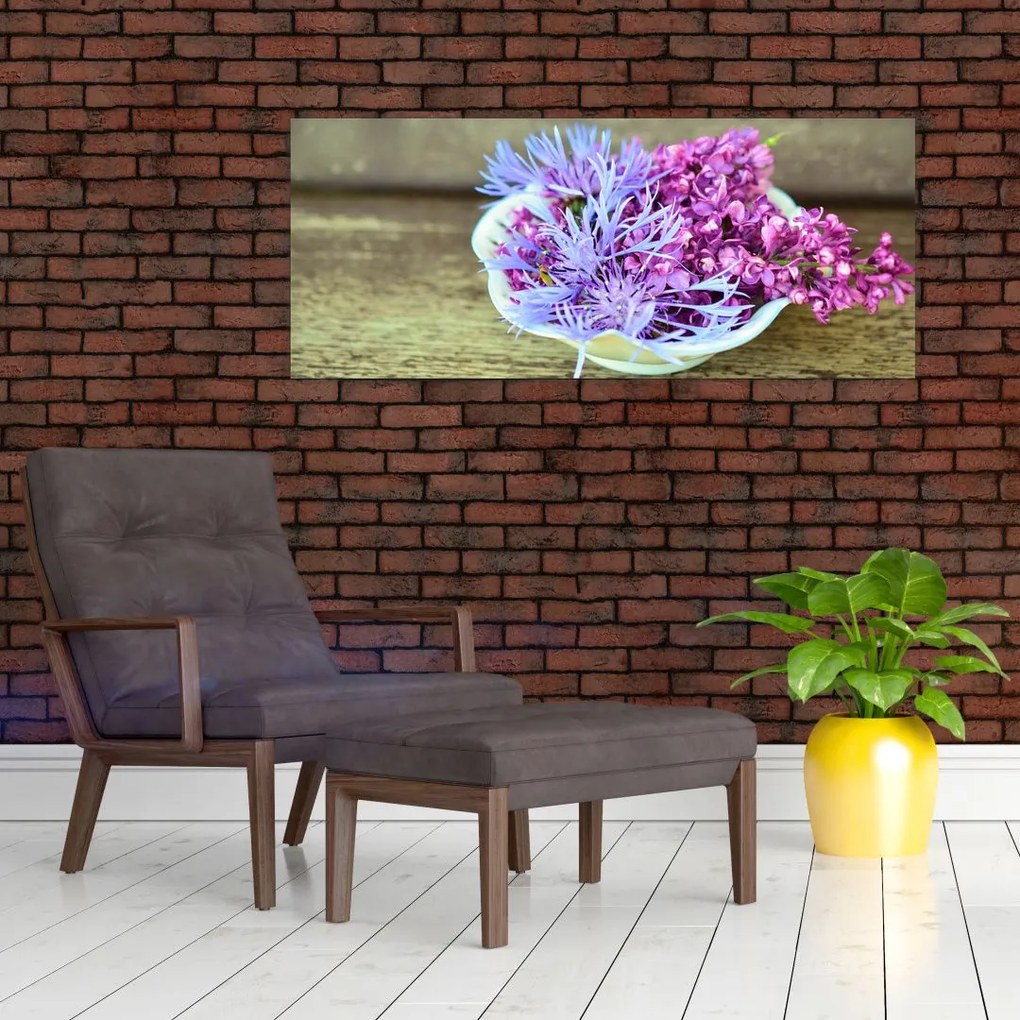 Tablou - plantă violetă (120x50 cm)