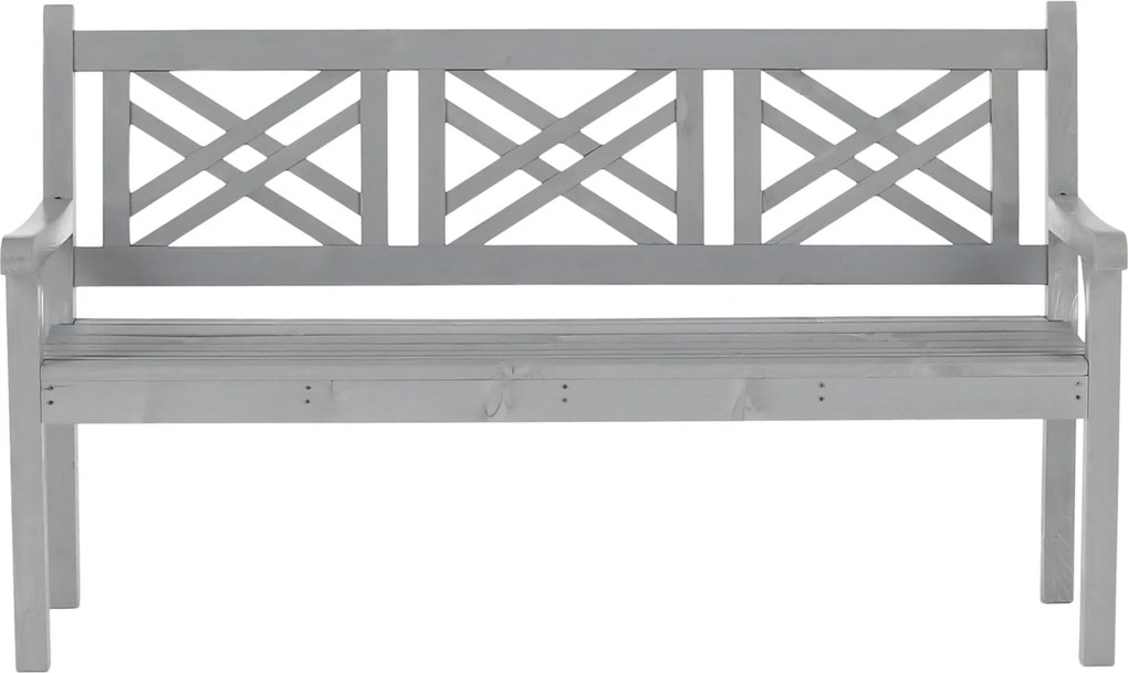 Bancă de grădină din lemn, gri, 150 cm, FABLA
