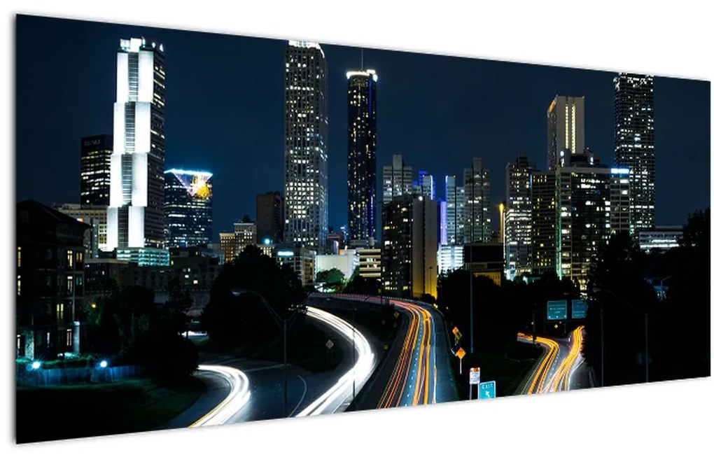 Tabloul metropolei nocturne (120x50 cm)