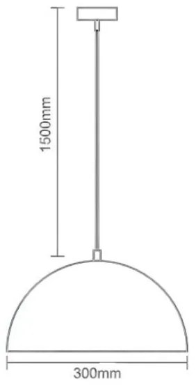 Lustră pe cablu 1xE27/60W/230V d. 30 cm alb