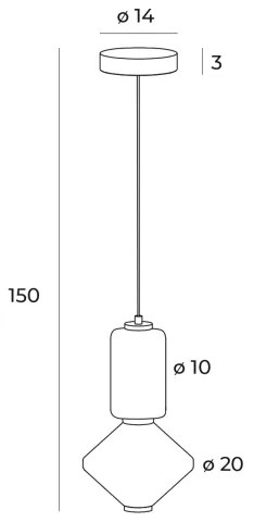 Lustră LED pe cablu MAXLIGHT P0467 AKIKO LED/16W/230V d. 20 cm alb