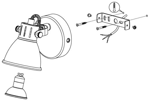 Eglo 98393 - Spot de perete LED SERAS 1xGU10/3,3W/230V