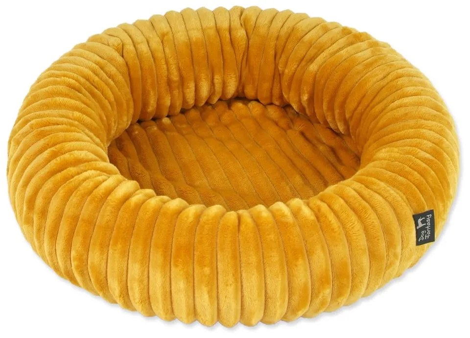 Pat pentru animale de companie galben muștar pentru câini ø 50 cm Dog Fantasy Stripe – Plaček Pet Products
