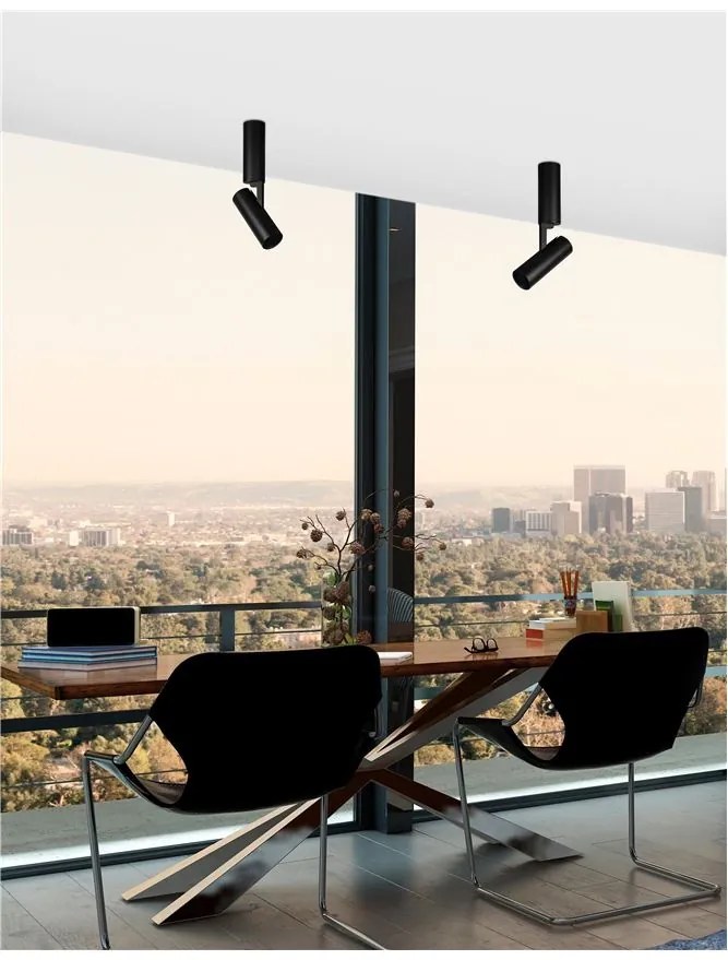Spot LED aplicat, directionabil BERNARDO negru NVL-7404601