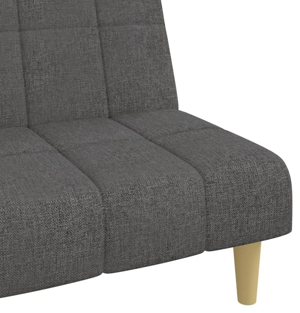 Canapea extensibila cu 2 locuri, gri inchis, textil Morke gra