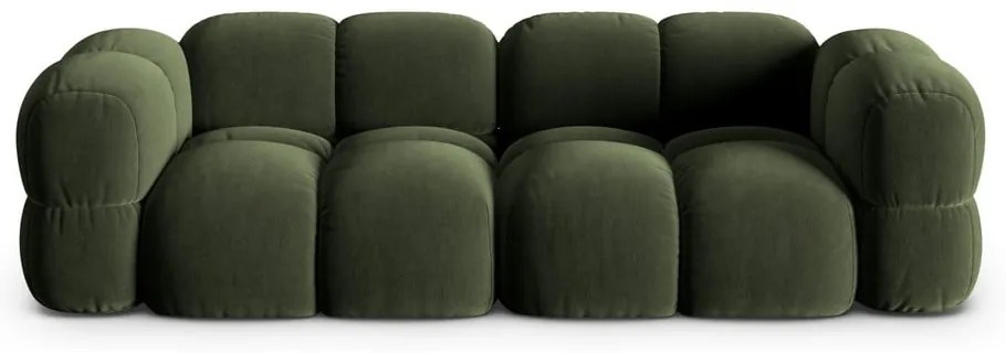 Canapea verde cu tapițerie din catifea 250 cm Loretto – Cosmopolitan Design