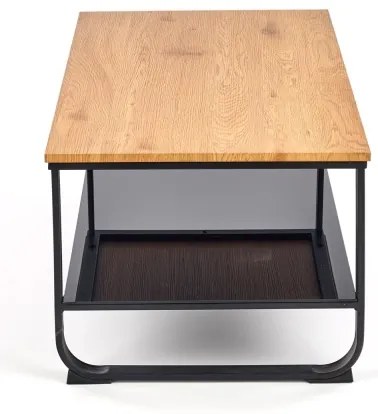 Masă de cafea ARTIGA 45x105 cm negru/bej