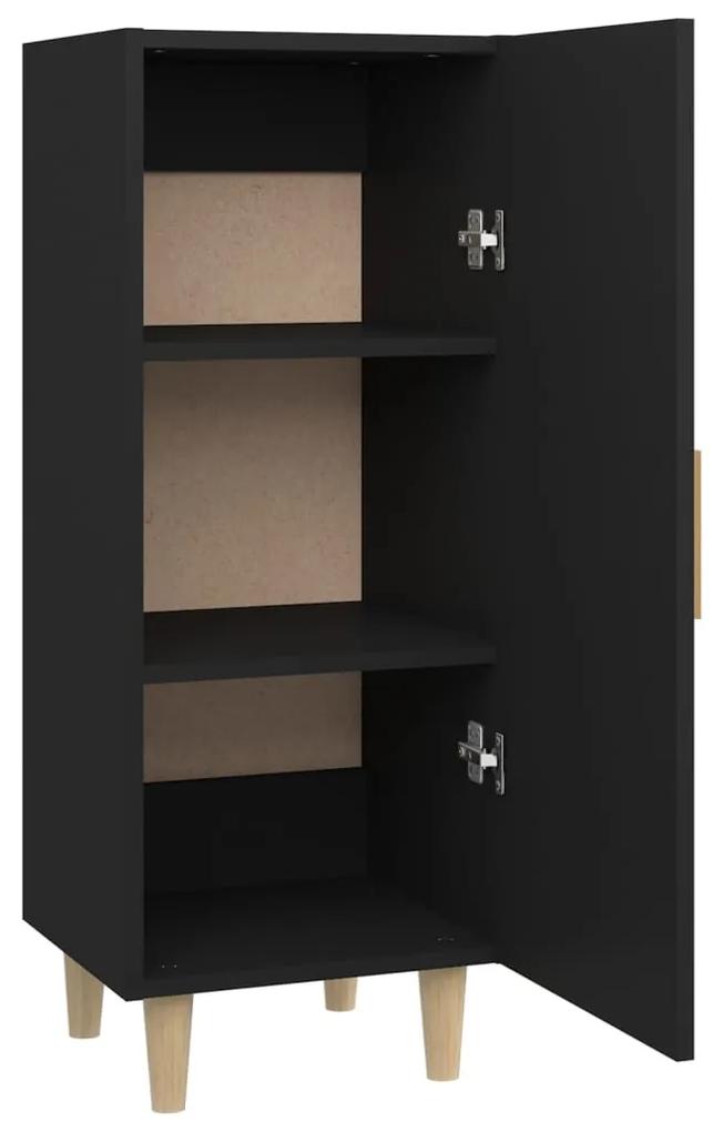Servanta, negru, 34,5x34x90 cm, lemn compozit Negru, 1