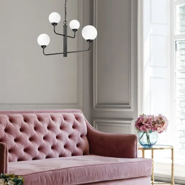 Lustră pe lanț OSCAR 4xG9/5W/230V neagră