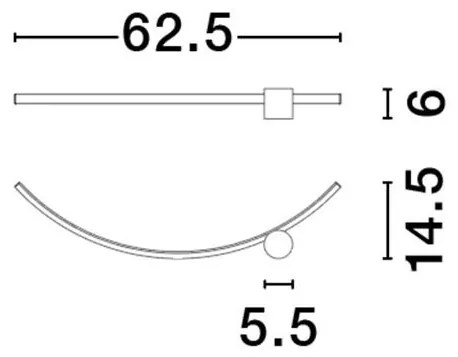 Aplica de perete cu lumina ambientala LED Wave