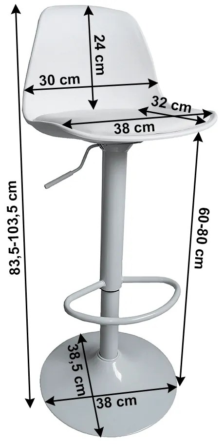 Scaun bar, negru, DOBBY Scaun bar, alb, DOBBY