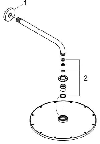 GROHE 26066GN0 - Cap de duș RAINSHOWER COSMOPOLITAN 310 380 mm auriu