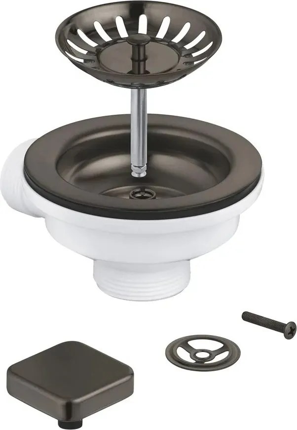 Set de scurgere cu preaplin pentru chiuveta Grohe grafit