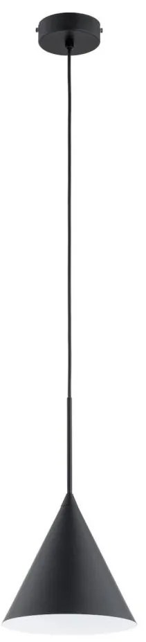 Lustră pe cablu FABO 1xE27/15W/230V negru