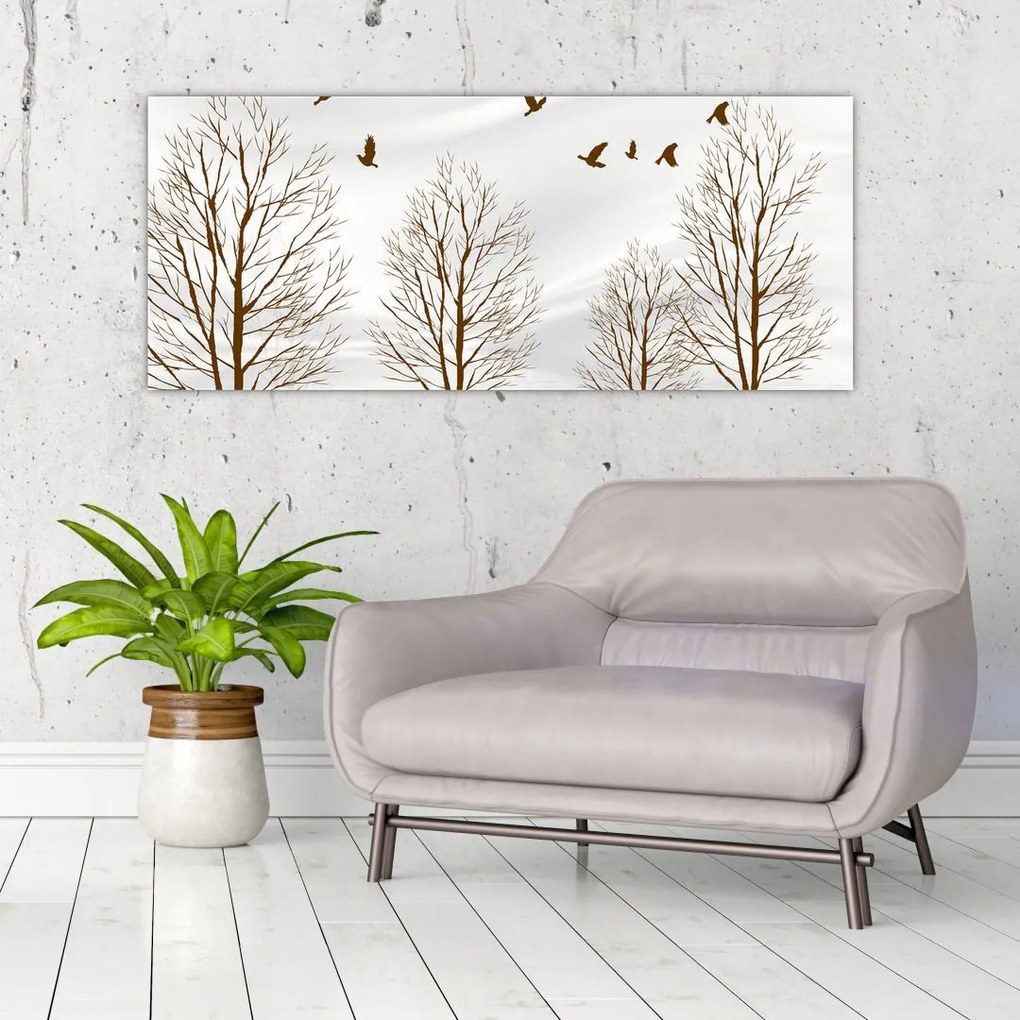 Tablou - Cerb lângă râu (120x50 cm)