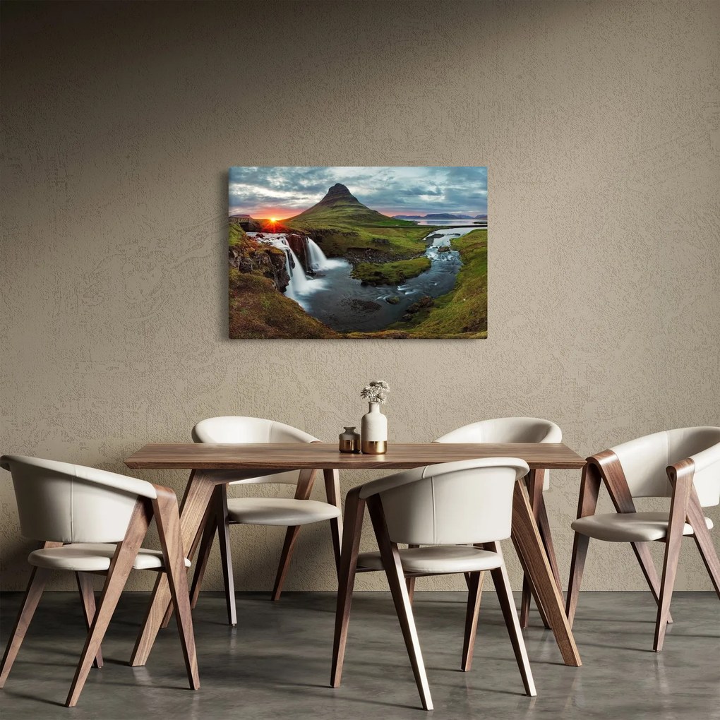 Tablou - Kirkjufell la apus (90x60 cm)