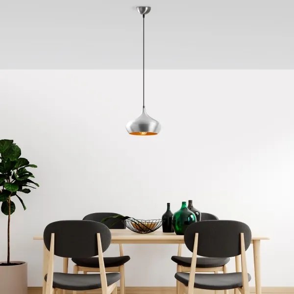 Pendul pe cablu DODO 1xE27/40W/230V crom mat