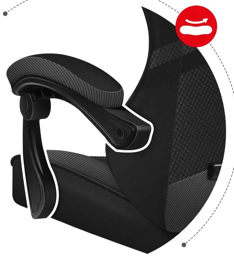 Fotoliu gaming Fusion 4.4 (negru + carbon). 1087468