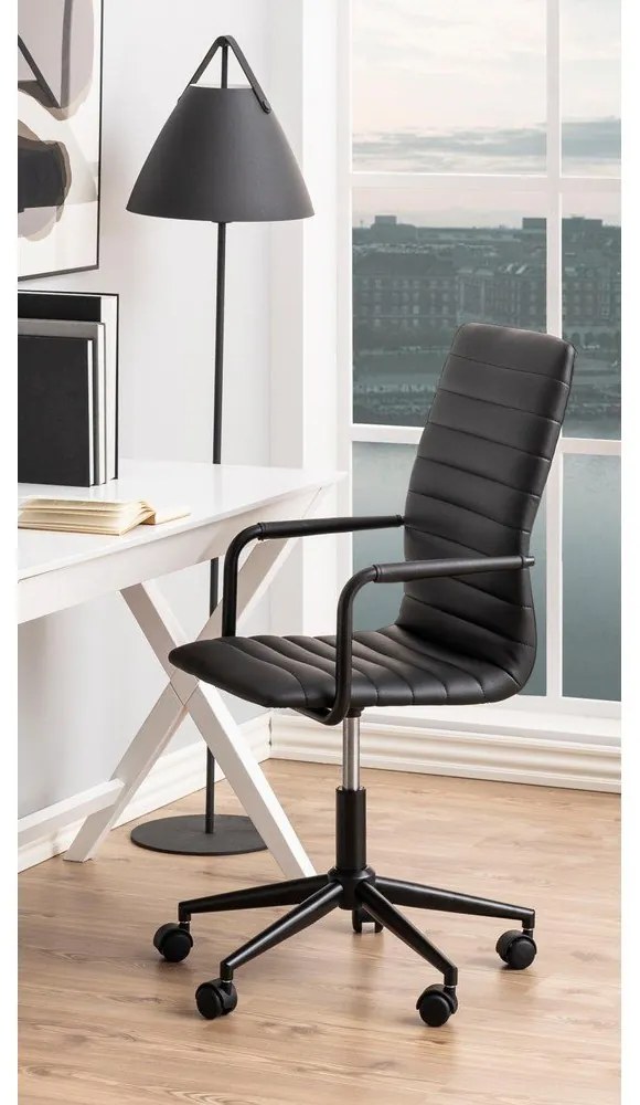 Scaun de birou pe roți Actona Wislow, negru