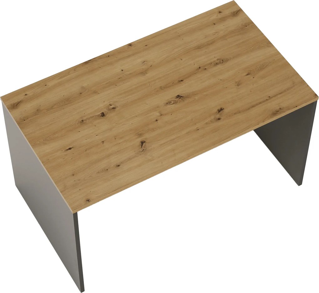 Masă de birou, grafit/stejar artisan, RIOMA NEW TYP 16